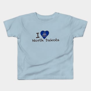 I Love North Dakota Kids T-Shirt